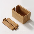 Caixa de lenços de lenço de tecidos Tecide Tissue Bamboo Wood Box